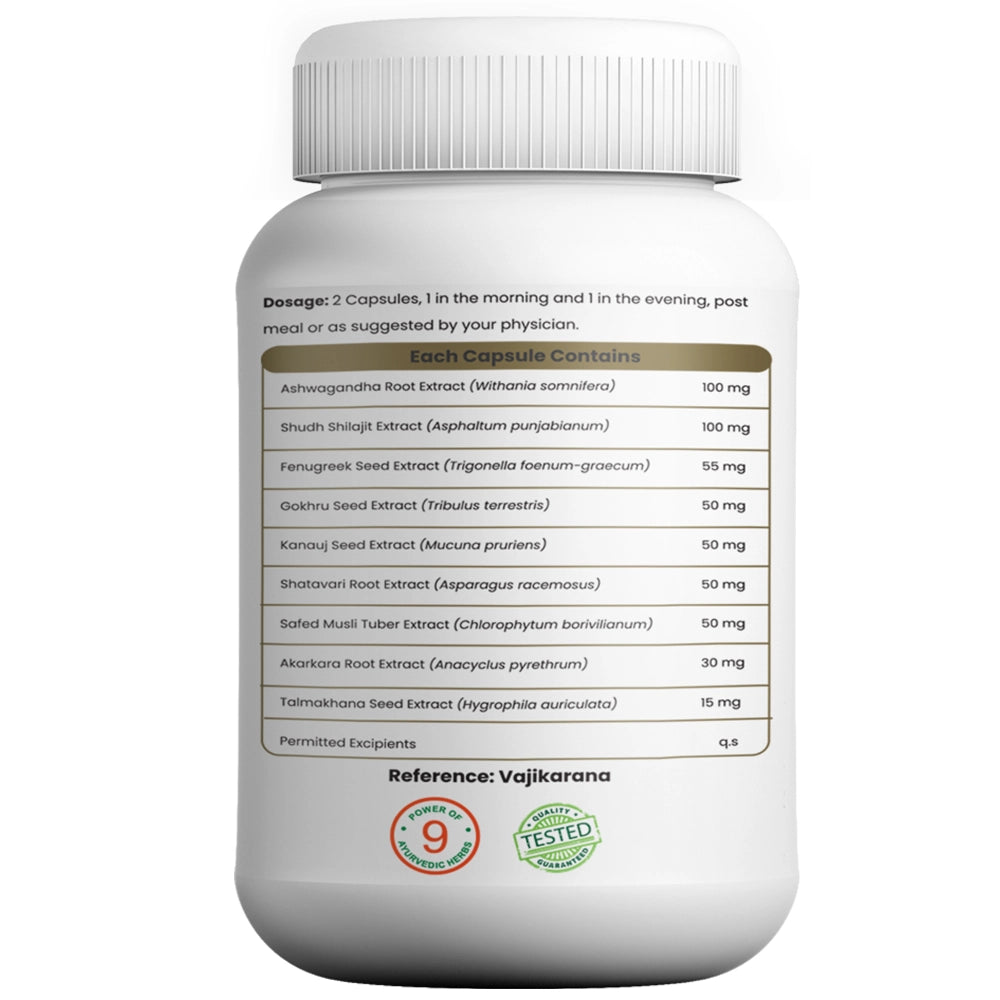 Onelife Shilajit & Ashwagandha: For Performance, Strength and Stamina, 60 Capsules, Ayush-approved Formulation