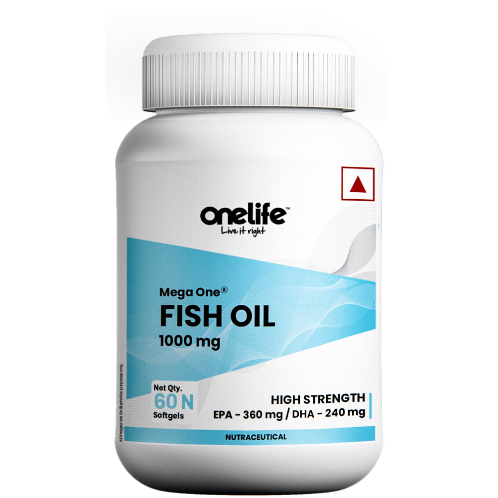 Mega One®, 60 Softgel (Double Strength Fish Oil, Reduces Chronic Inflammation, Beneficial For Heart Health, Improves Lipid Profile)