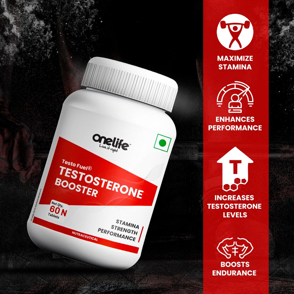 Testo Fuel®, 60 Tablets Natural Testosterone Booster, Improves Strength and Stamina, Boost Immunity