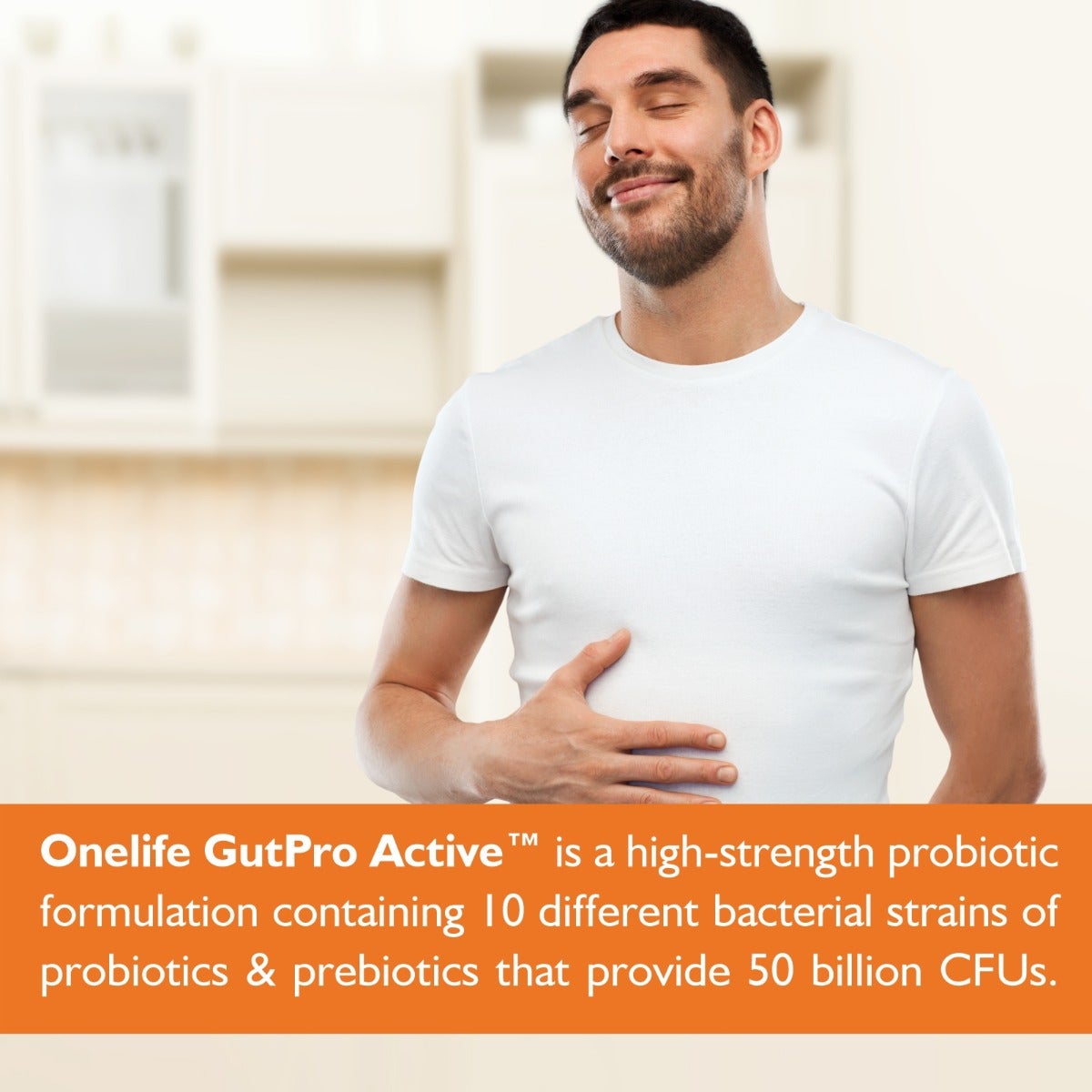 GutPro Activ™ - 60 Capsules with (50 Billion CFU in 10 Different Strains of Natural Probiotics with Prebiotic) For Digestive Gut Health & Immunity