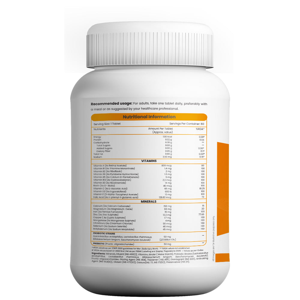 Onelife Best Ever Combo Of Multivitamin with Probiotics & Prebiotic + Mega One Omega 3 Fish Oil High Strength 1000 Mg