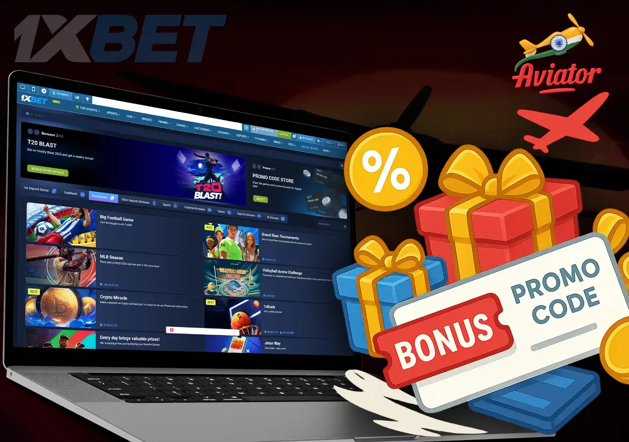 Casino page with list of games and bonus slate